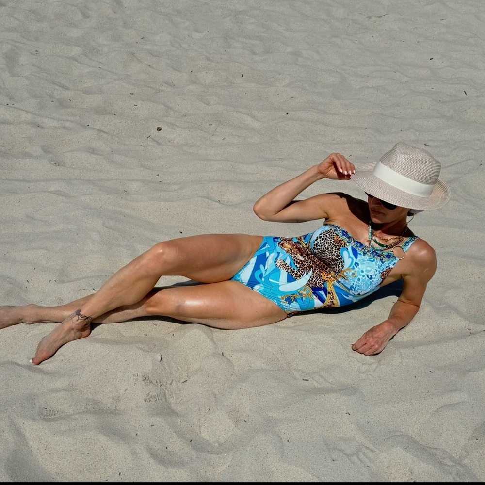 Camilla Blue Turquoise Animal Print One-Piece Swimsuit